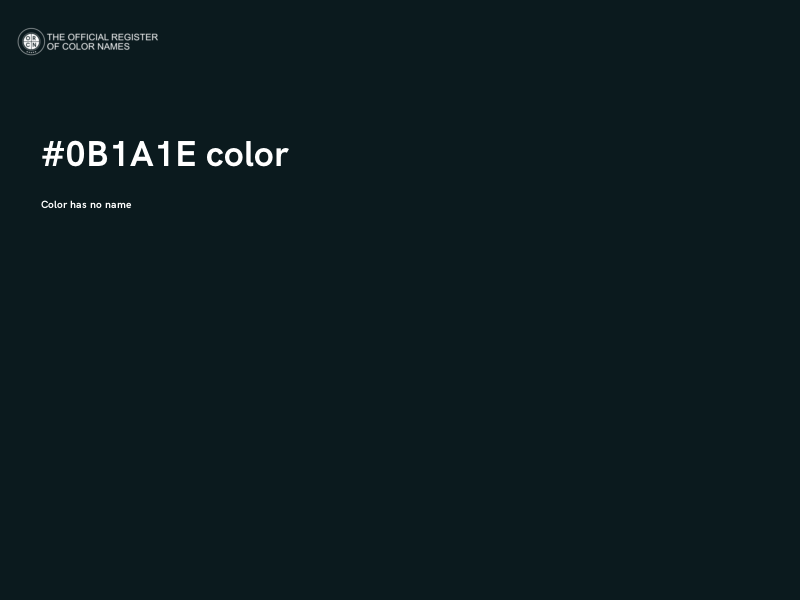 #0B1A1E color image