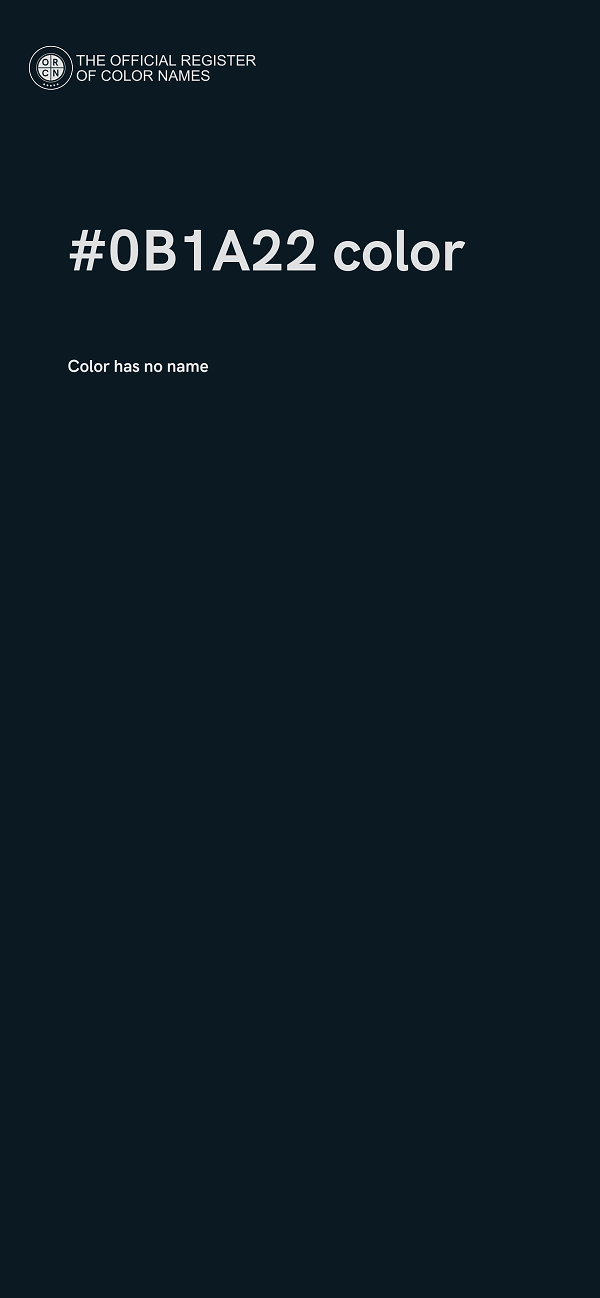 #0B1A22 color image