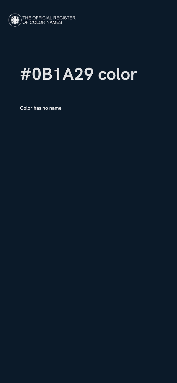 #0B1A29 color image