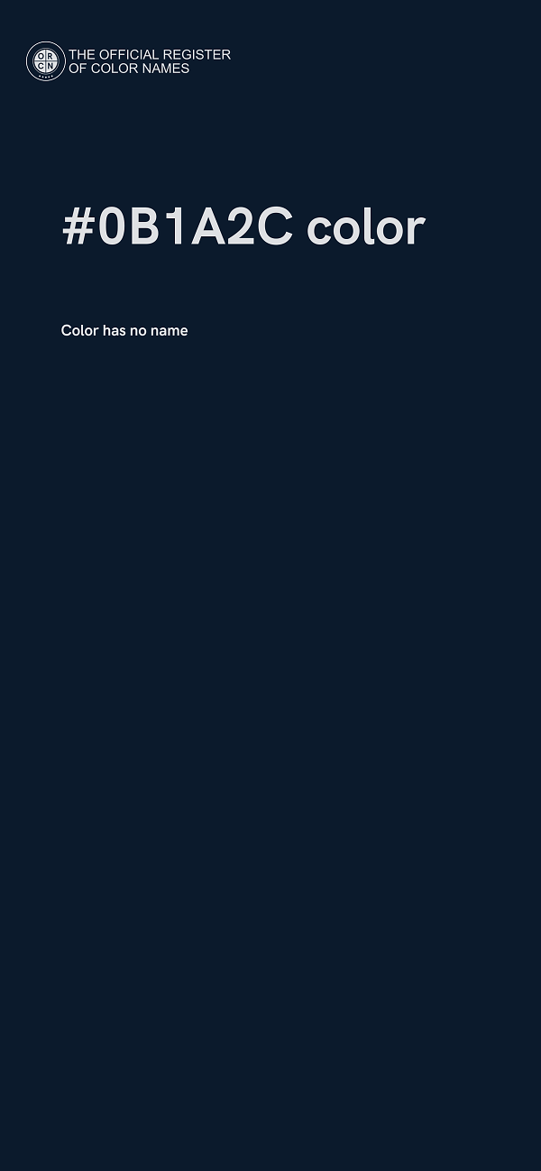 #0B1A2C color image