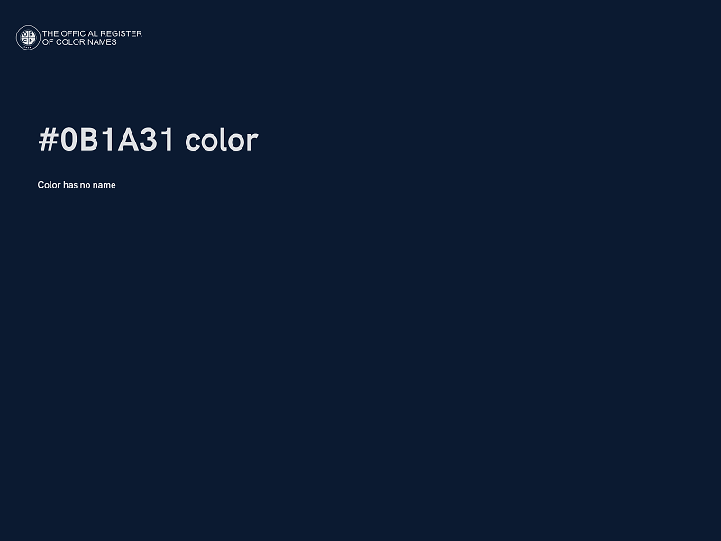 #0B1A31 color image