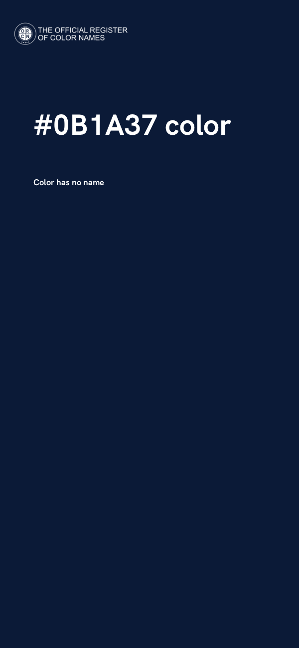 #0B1A37 color image
