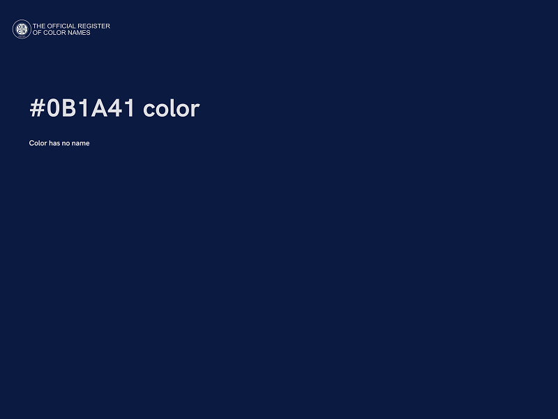 #0B1A41 color image
