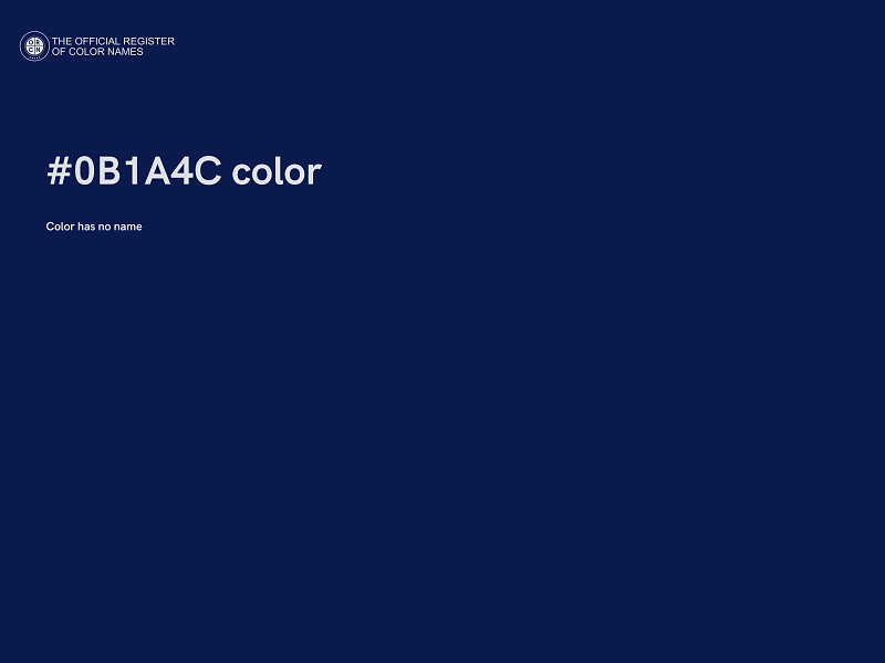 #0B1A4C color image