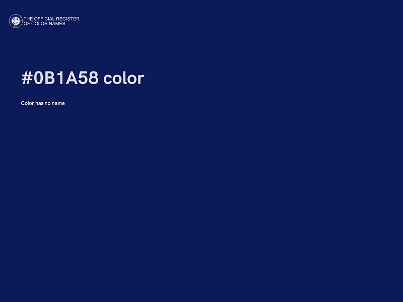 #0B1A58 color image