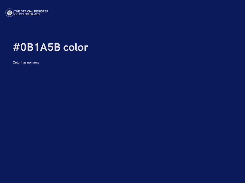 #0B1A5B color image