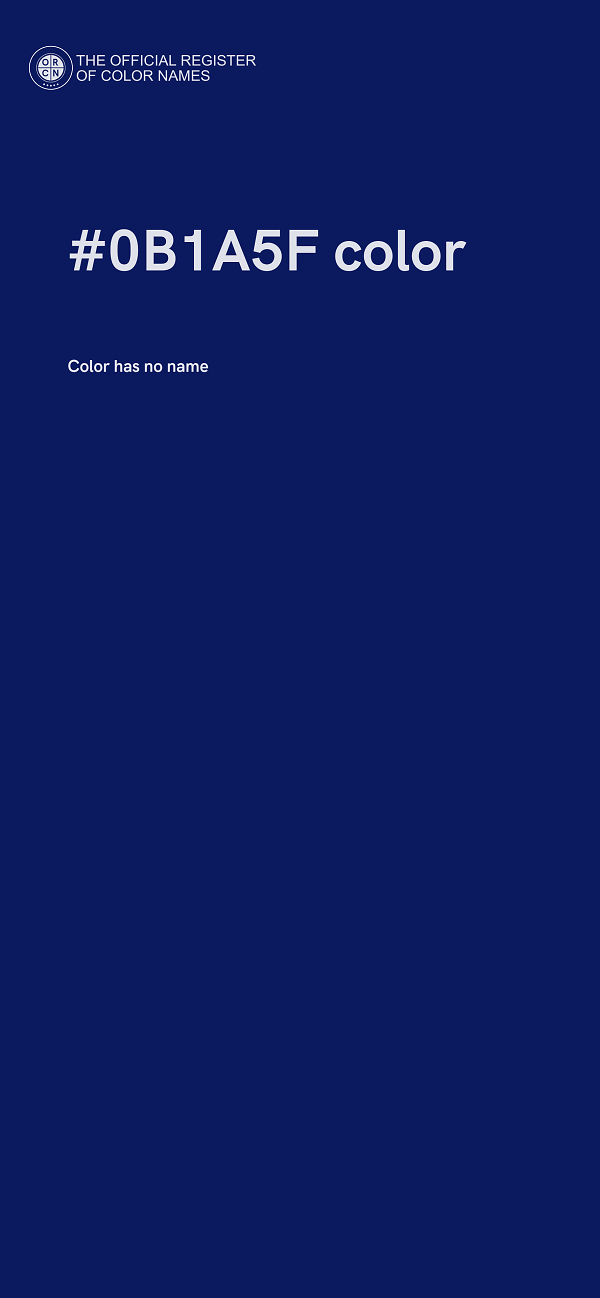 #0B1A5F color image