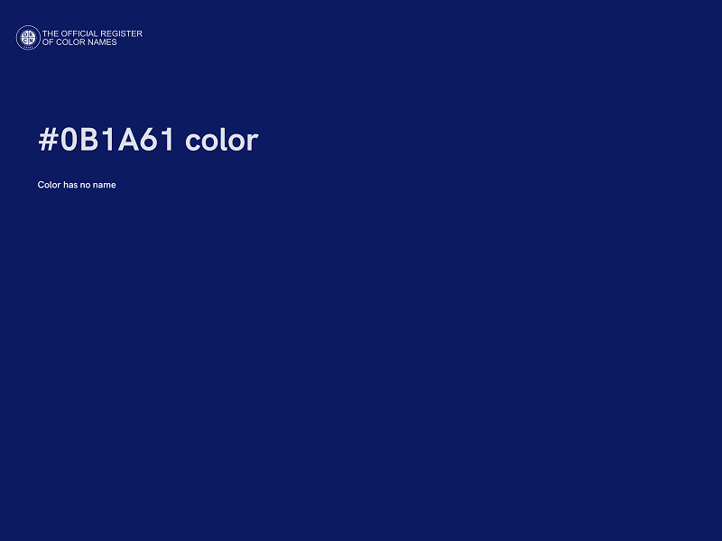 #0B1A61 color image