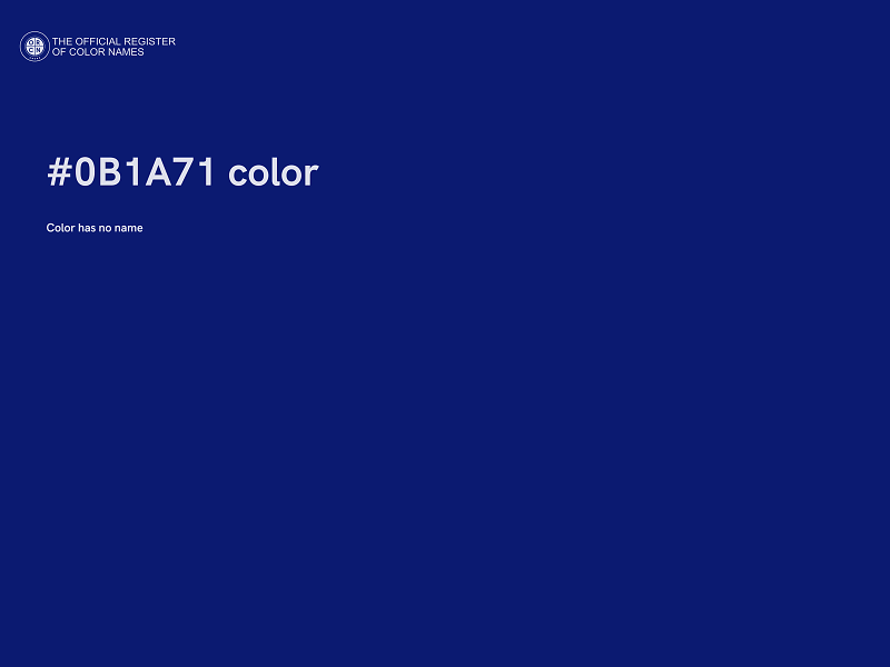 #0B1A71 color image