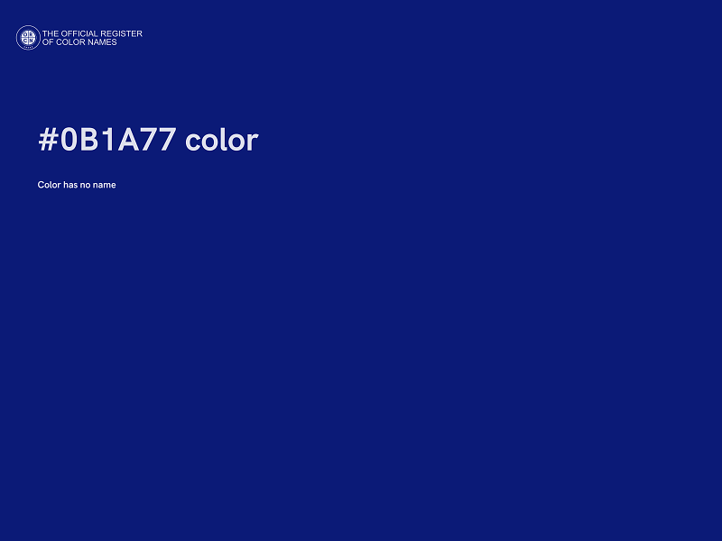 #0B1A77 color image