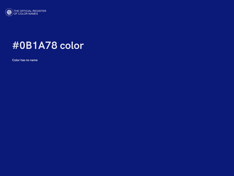 #0B1A78 color image