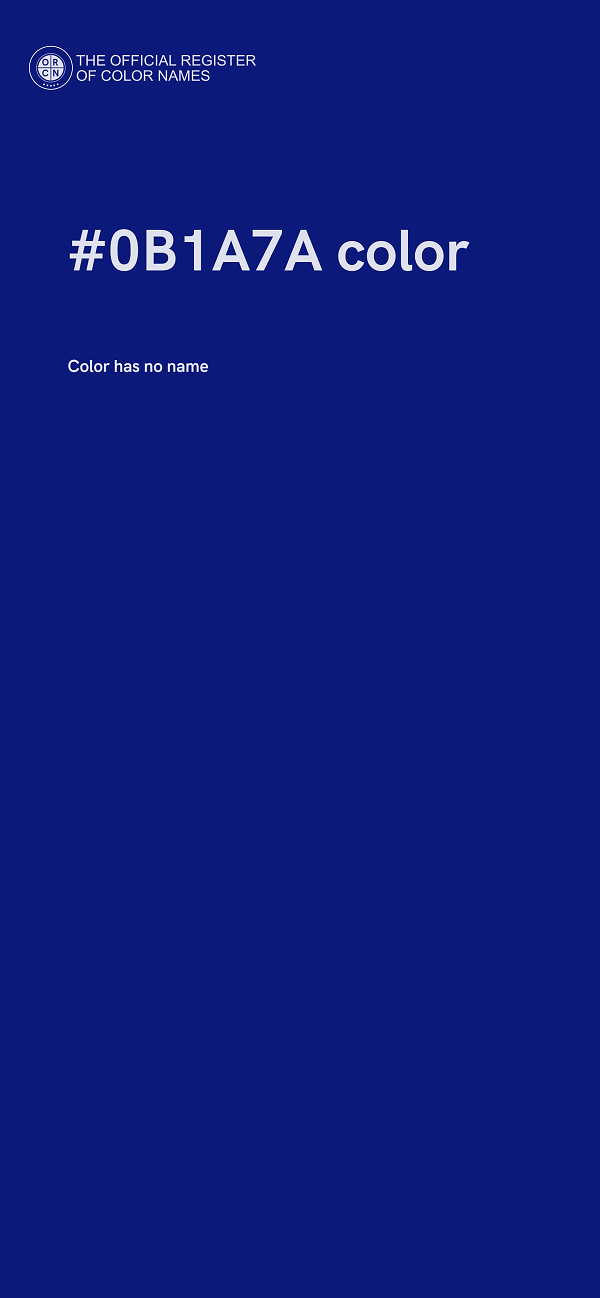 #0B1A7A color image