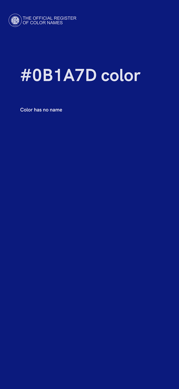 #0B1A7D color image