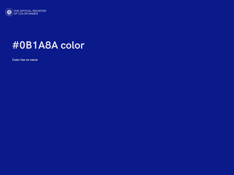 #0B1A8A color image