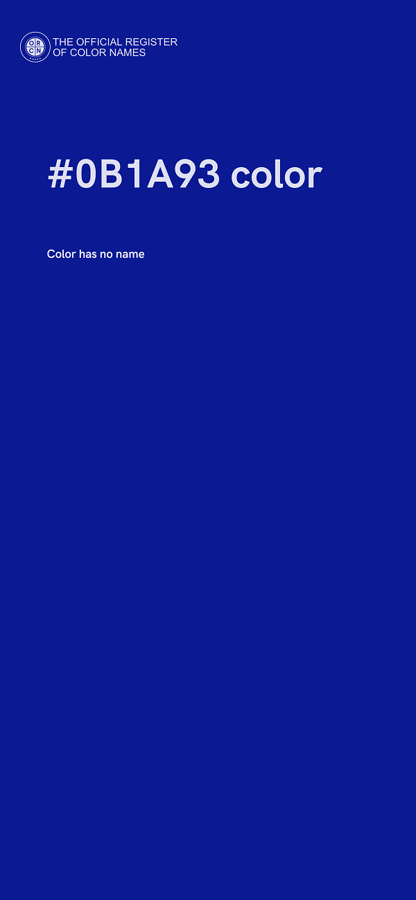 #0B1A93 color image