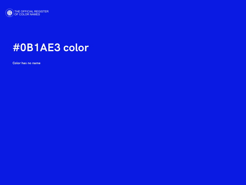 #0B1AE3 color image
