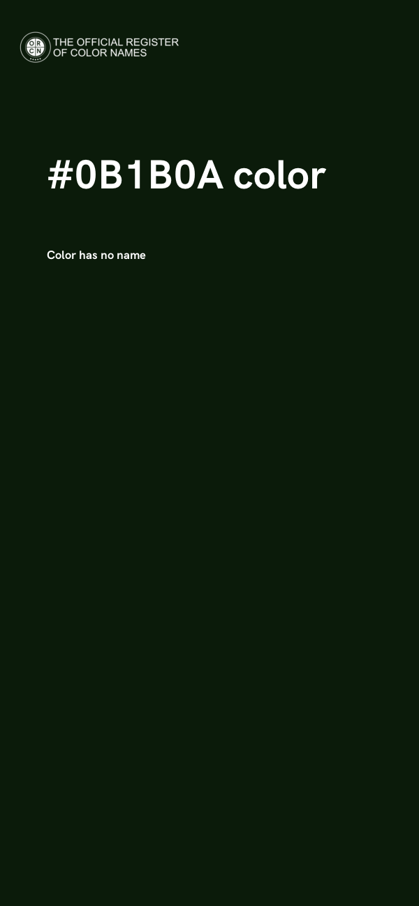 #0B1B0A color image