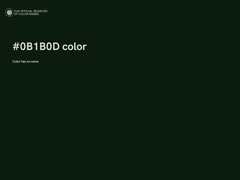 #0B1B0D color image