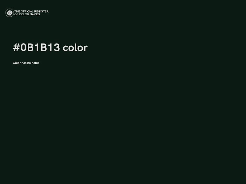 #0B1B13 color image