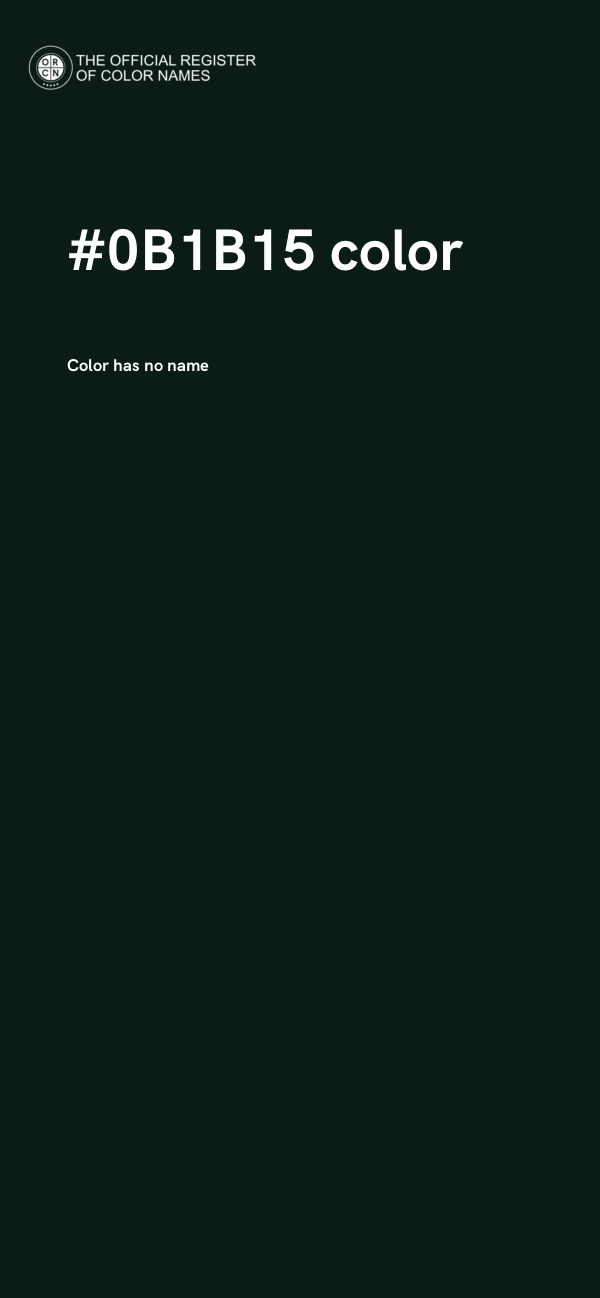 #0B1B15 color image
