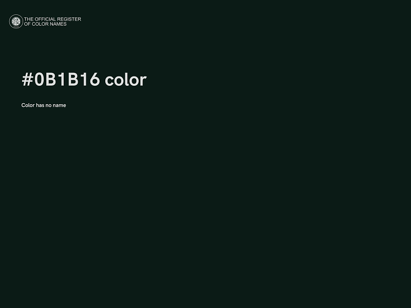 #0B1B16 color image