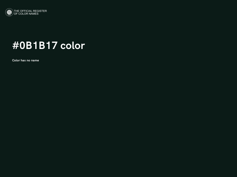 #0B1B17 color image