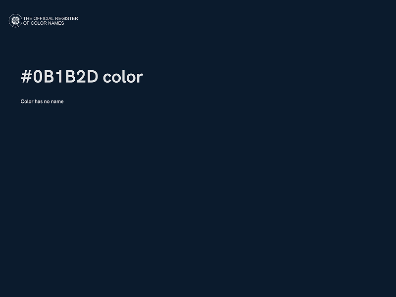 #0B1B2D color image