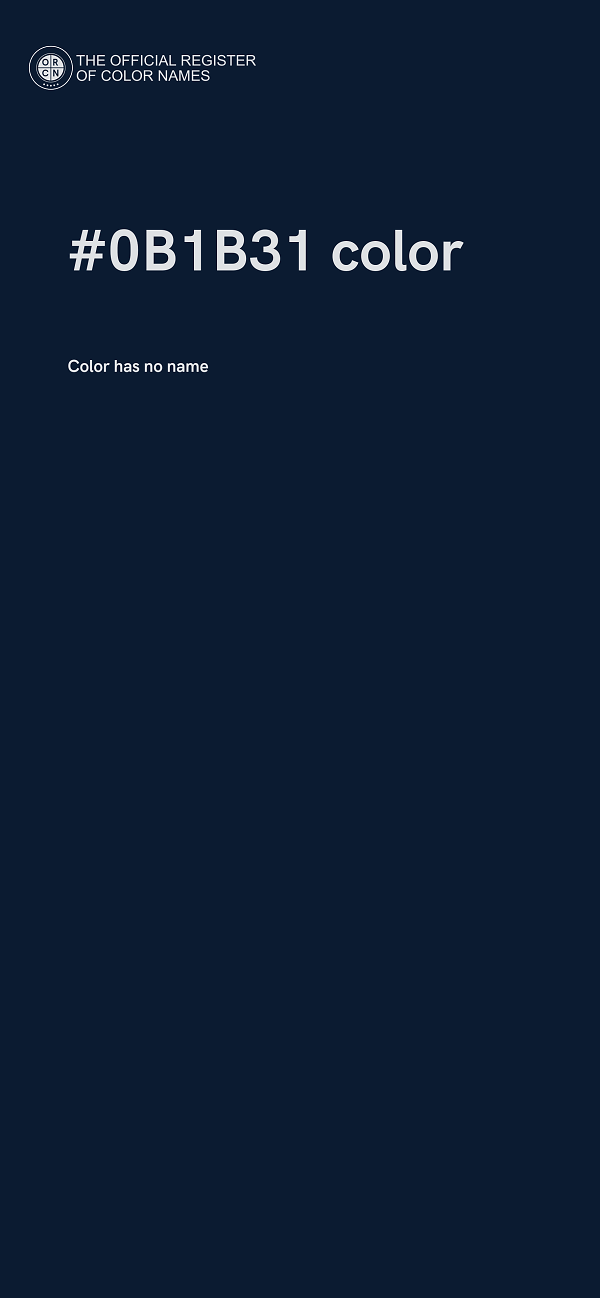#0B1B31 color image