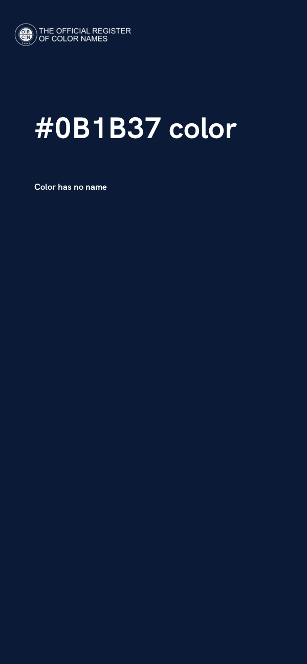#0B1B37 color image