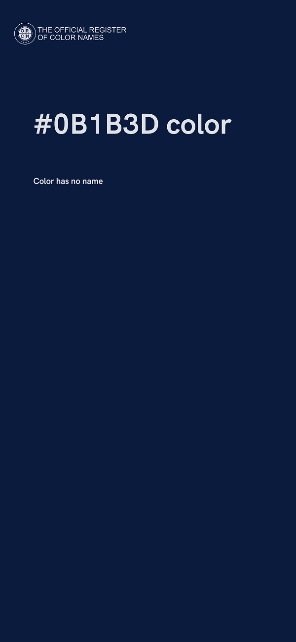 #0B1B3D color image