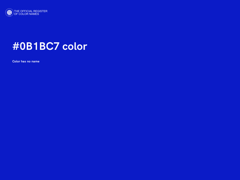 #0B1BC7 color image