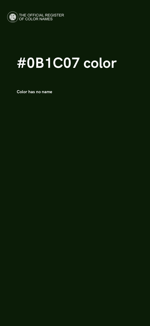 #0B1C07 color image