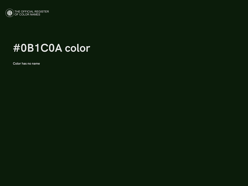 #0B1C0A color image