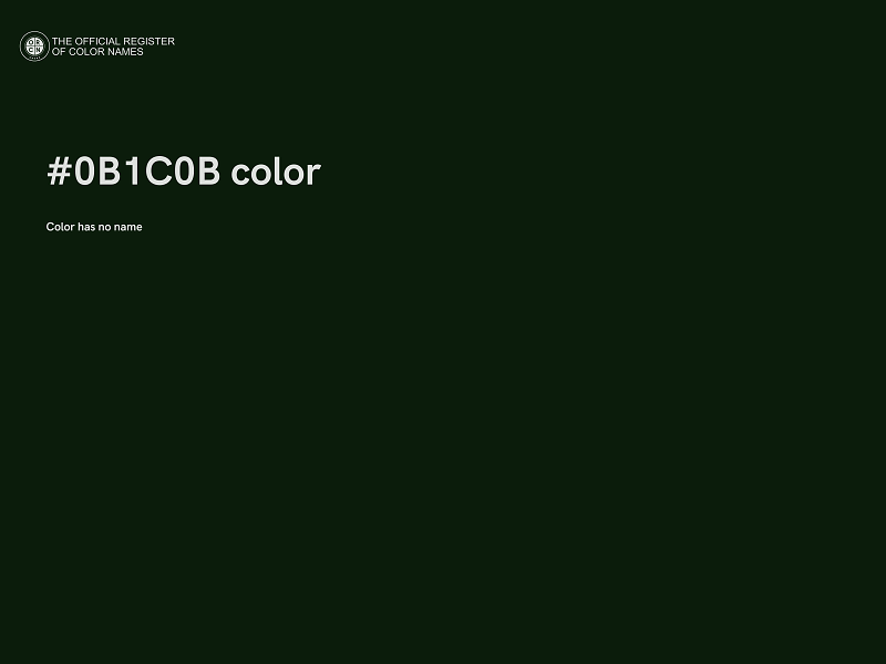 #0B1C0B color image