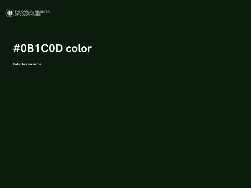 #0B1C0D color image