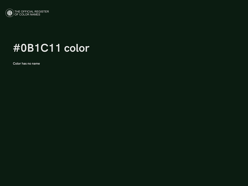#0B1C11 color image
