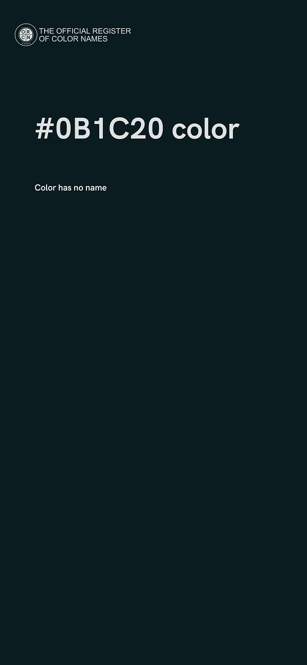 #0B1C20 color image