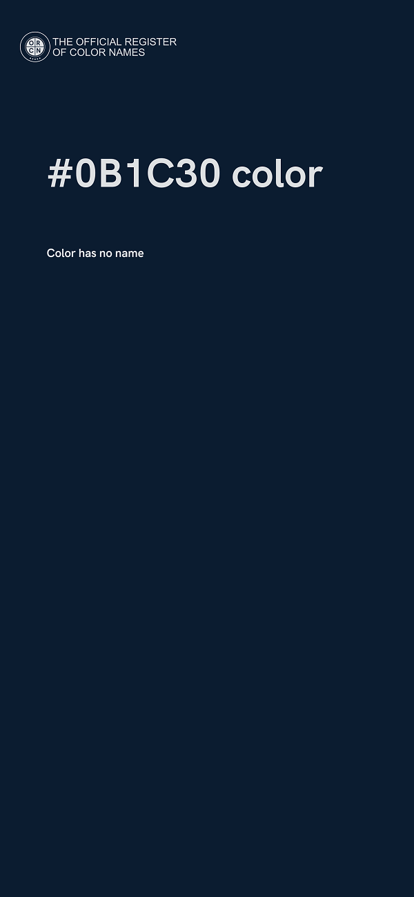 #0B1C30 color image