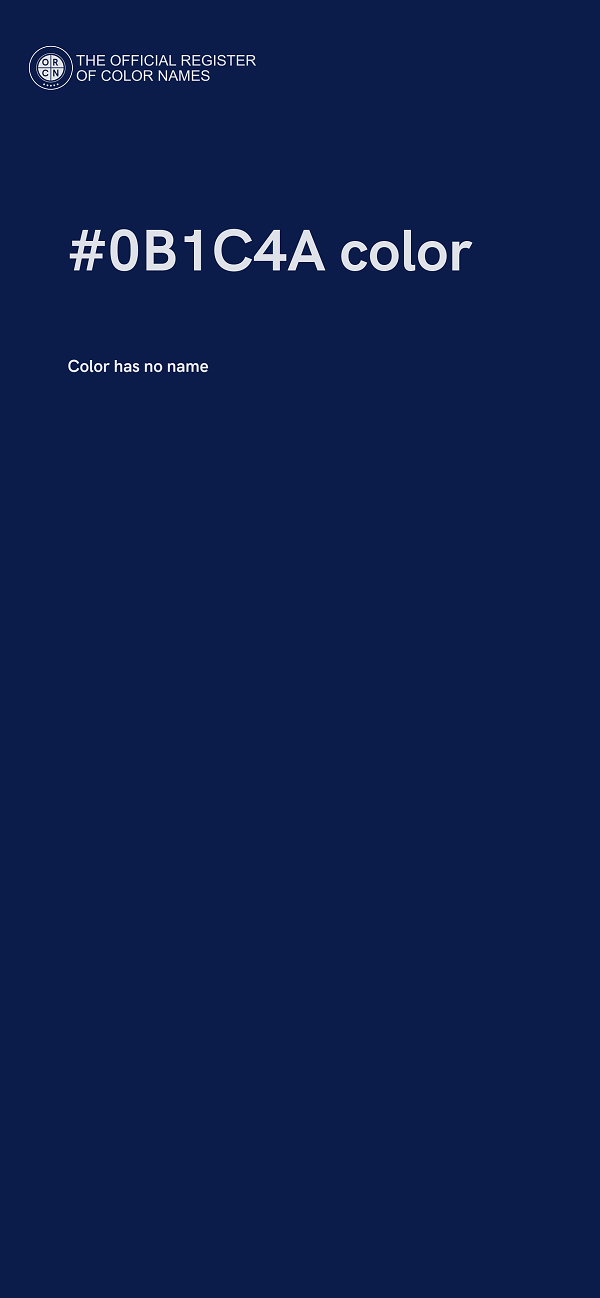 #0B1C4A color image