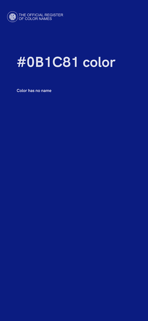 #0B1C81 color image
