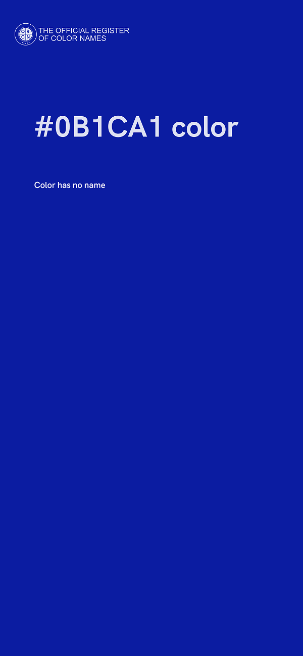 #0B1CA1 color image