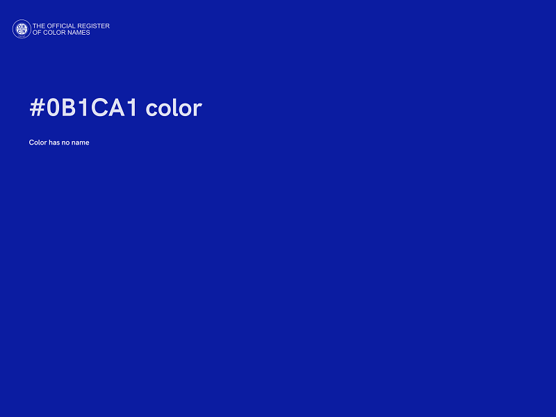 #0B1CA1 color image