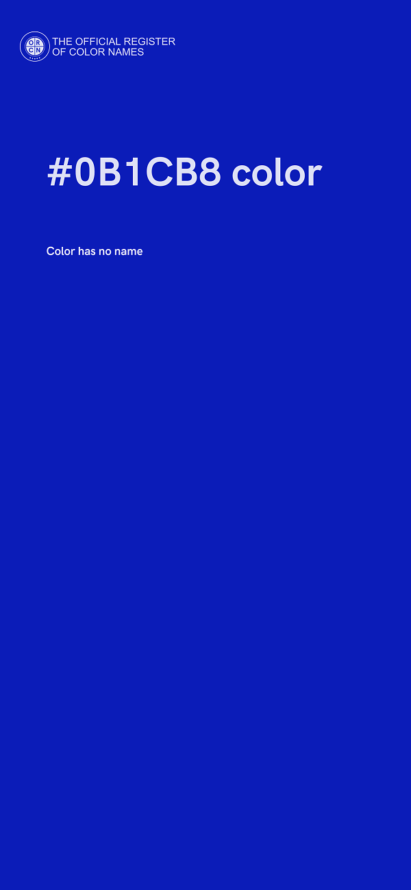 #0B1CB8 color image