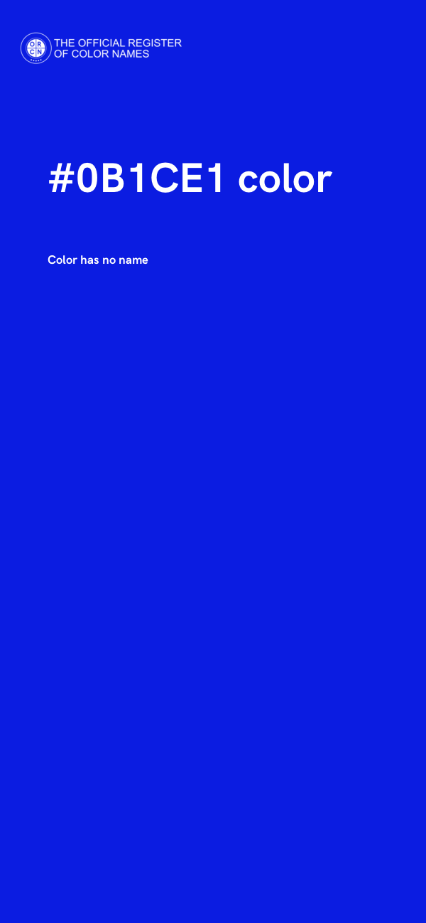 #0B1CE1 color image