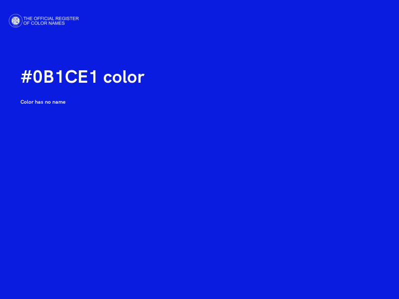 #0B1CE1 color image