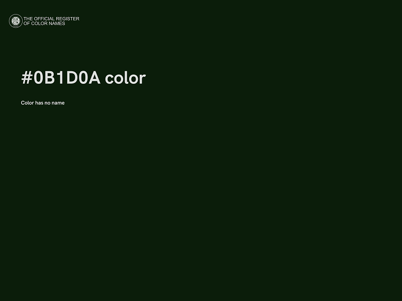 #0B1D0A color image