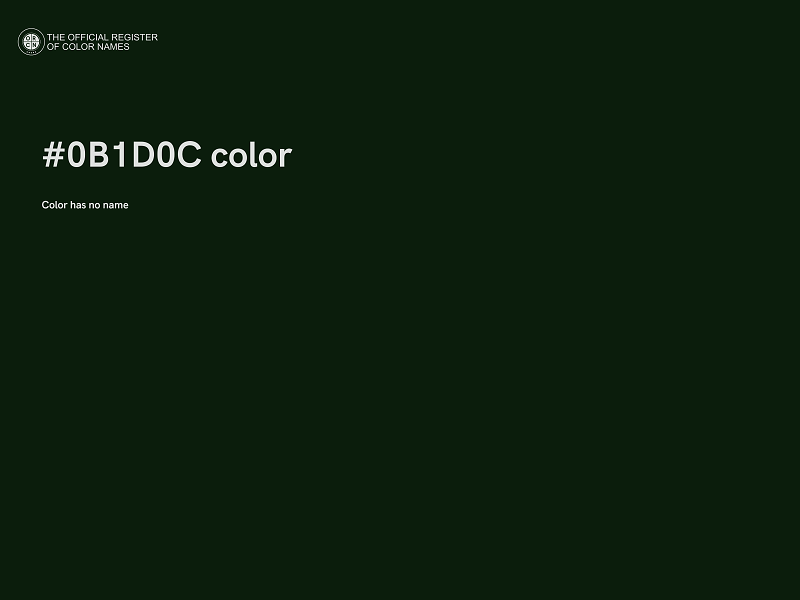 #0B1D0C color image