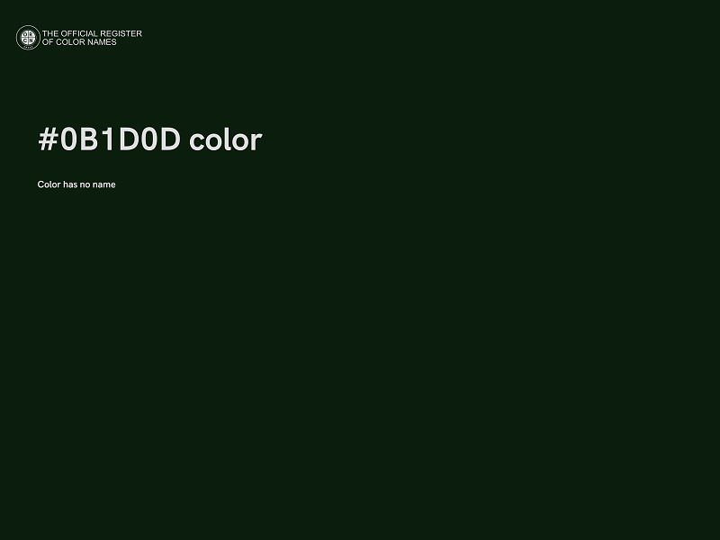 #0B1D0D color image