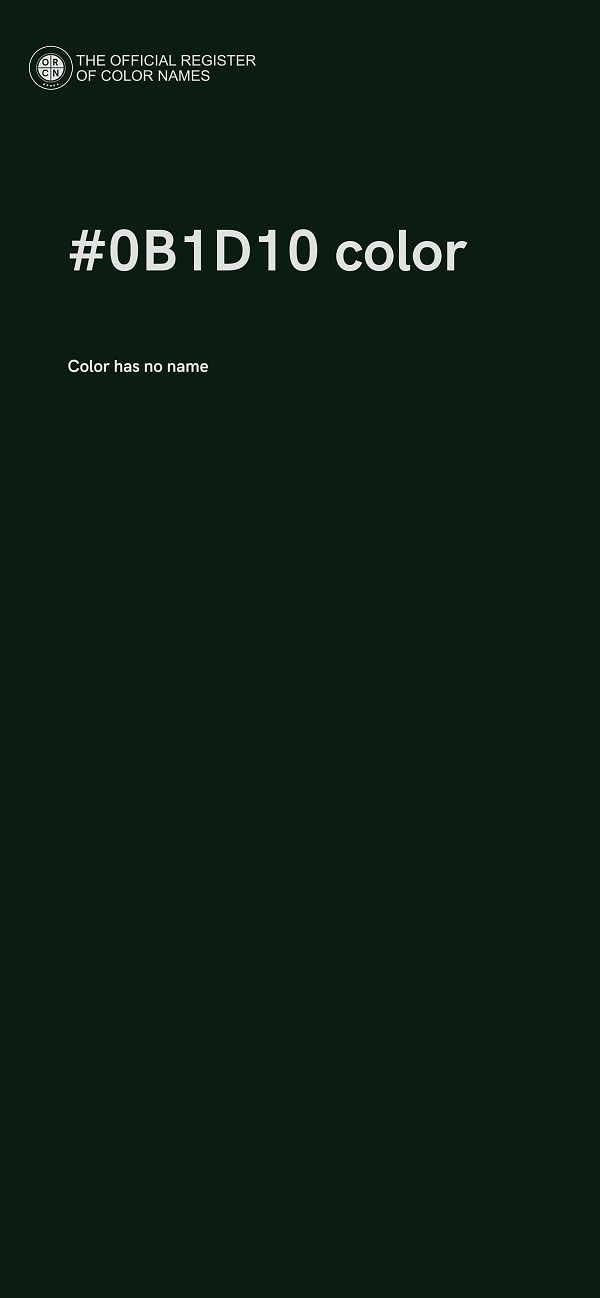 #0B1D10 color image