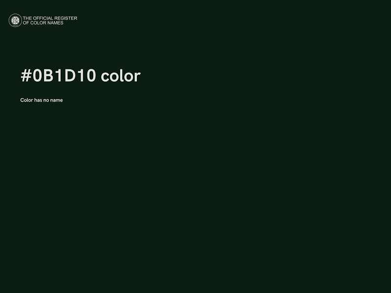 #0B1D10 color image